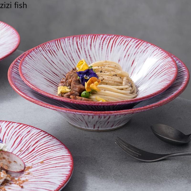 Vaisselle en céramique Assiette à dîner Assiette à fruits Bol à salade Bol à dessert Bols à soupe Bols à nouilles Plat à dim sum Plateau à collation Disque à piquer