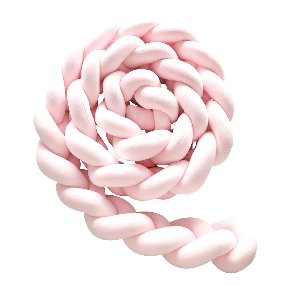 Nordic Cable Knit Crib Bumper - Three-Strand Braid Knotted Rope Pillow