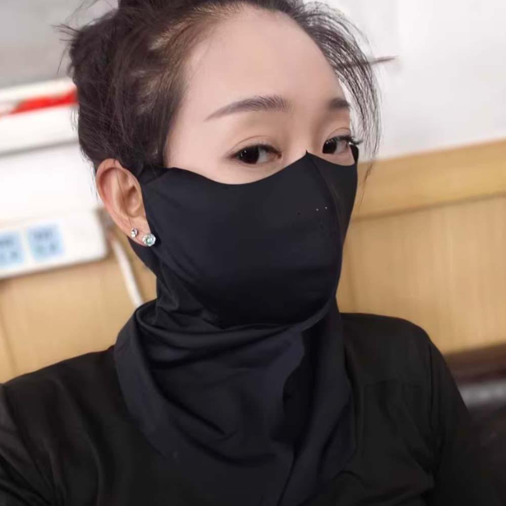 Breathable UPF50+ Sunscreen Mask Elastic UV Protection Mask Face-Framing Face Sun Protection  Women