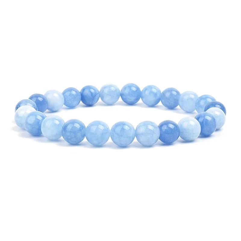 Bratara din margele din piatra naturala pentru femei barbati ametisti cristal cuarturi acvamarine jade bijuterii agate bratari elastice