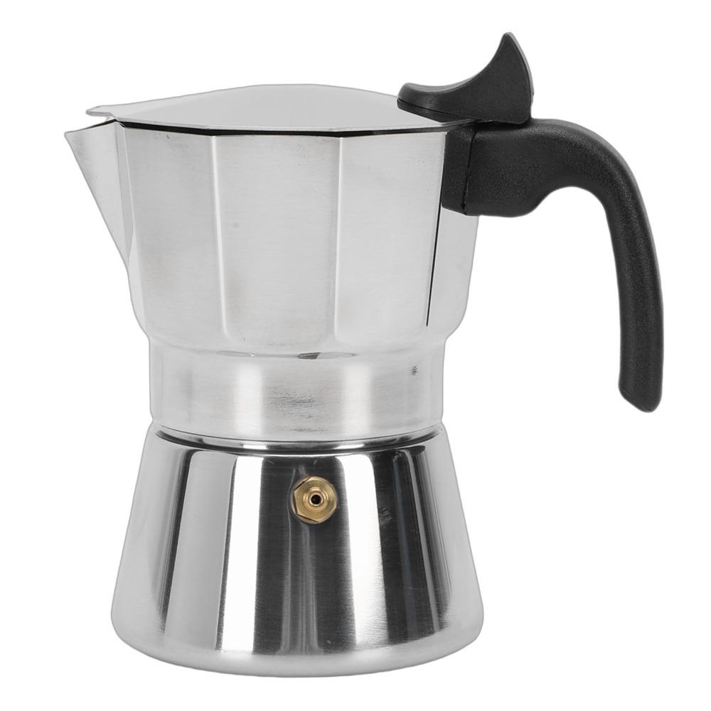 3/6 Cups Capacity Stovetop Coffee Maker Octagonal Design Stovetop Espresso Maker For Camping