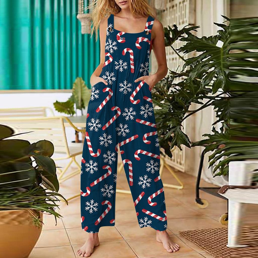Damen Casual Overalls Jumpsuits Verstellbare Träger Ärmellos Sommer Niedlich Bequem Strampler Mit Tasche