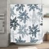 Blue White Floral Shower Curtain Waterproof Bath Decoration for Modern Home Bathroom Decor 180x245cm