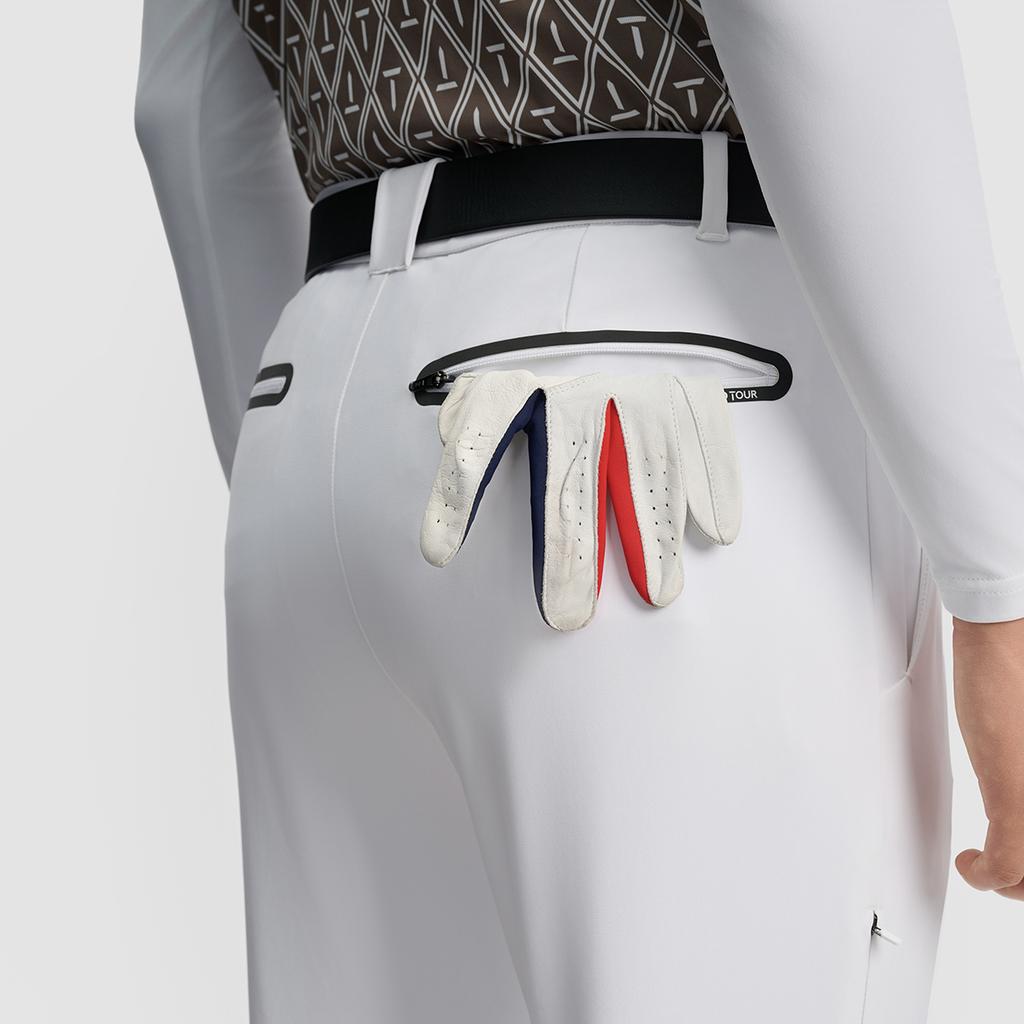 FILA Golf Series Casual Sports Comfortable Versatile Simple Slim Fit Woven Long Pants Men bottoms A11M515807FWT