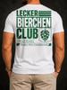 Tee Member Club Bierchen Savoureux Vert Texte Beerclub Icône Houblon Ethopfen Malt Zusamhal Phrase Gerunisex Unisexe Tous T-Shirt