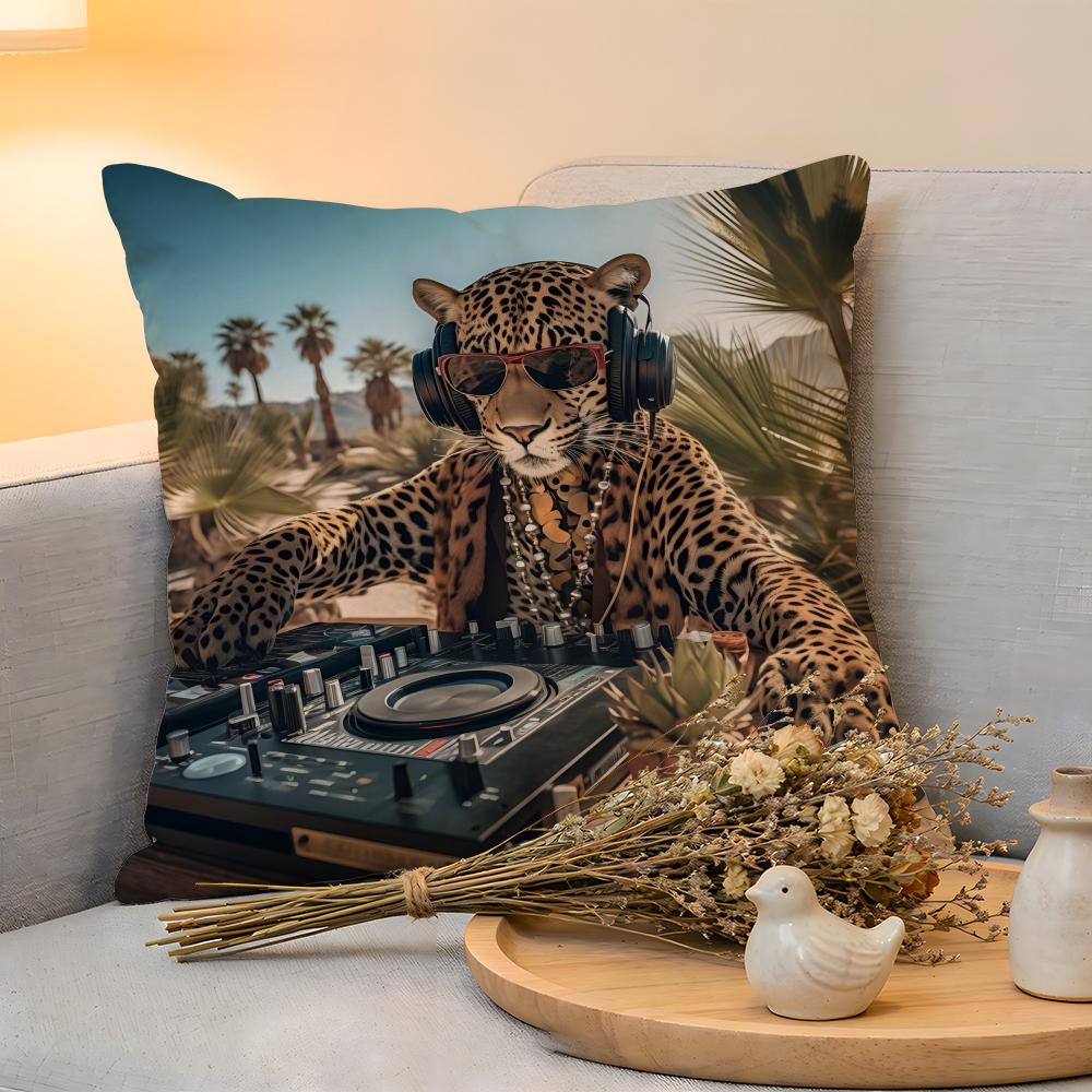 Cushion Cover  Linen  SkinFriendly Soft Decorative Case For Sofa Home Decor European Fashion Leopard Pillow cover