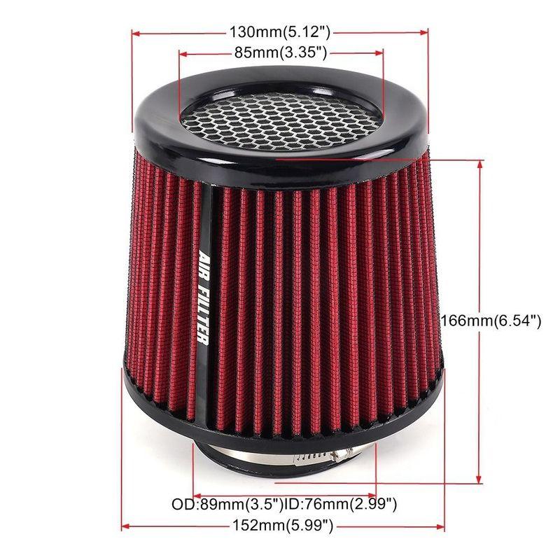 Upgrade Washable Cold Air Intake Filter Sport Power Mesh Universal Air Intake Filter Quality Dry Dry Air Filter Car Engine