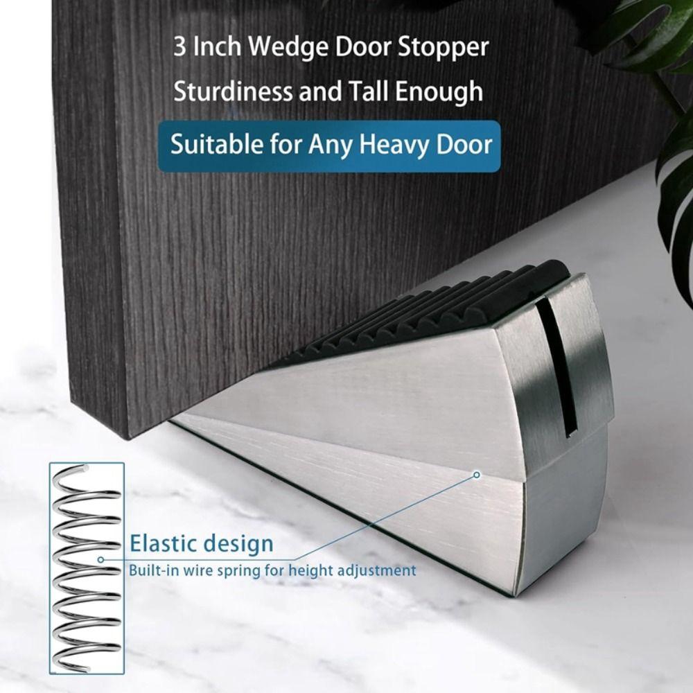 Heavy Duty Door Stop Wedge Stainless Steel Floor Doorstop Spring Door Stopper  Door Bottom