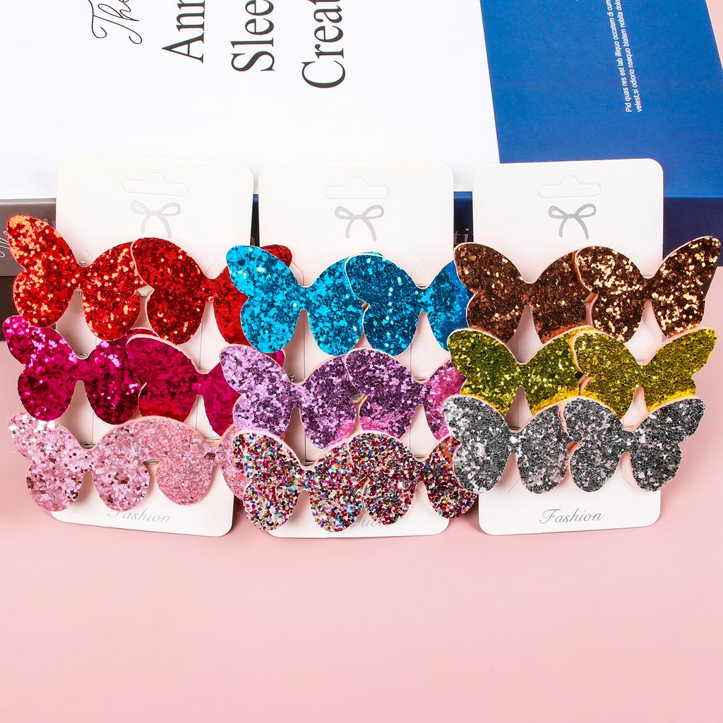 3PCS Cute Girls Hair Clips Children Kids Glitter Butterfly Hairpin Barrettes Hair Clip Headwear Women Girls Hair Accessories