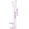 VidaXL Lampadaire d'extérieur noir 120 cm acier inoxydable, éclairage au sol d'extérieur, éclairage au sol de jardin, 4006387