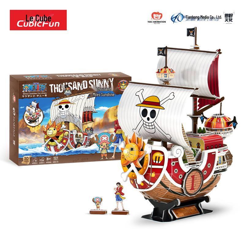 LoCube One Piece Thousand Sunny 3D Puzzle Schiffsmodell Trendiges Spielzeug Geschenk.