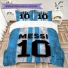 MESSI 10 Pattern Bedding uilt Set uilt Cover Pillowcase Home Decoration Birthday Gift (1 * duvet cover + 2 * pillowcase without core)