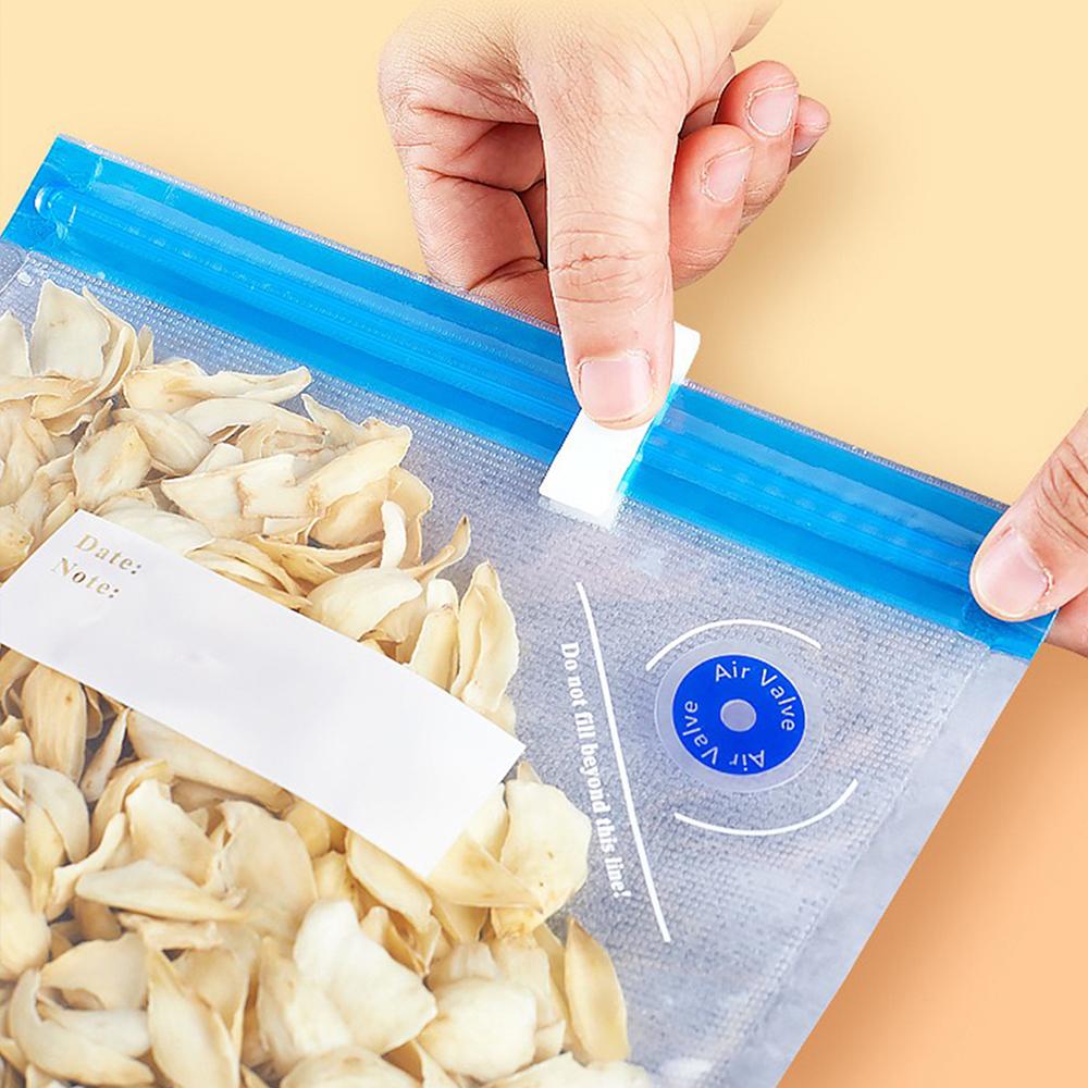 5Pcs Reusable Vacuum Sealer Bags Hand Pump Food Storage Bags Vacuum Zipper Portable Sealing Bas for Refrigerator Kitchen