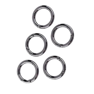 20 Pcs Round Round Carabiner Spring Snap Clips Zinc Alloy Keychain Buckle Outdoor Activities