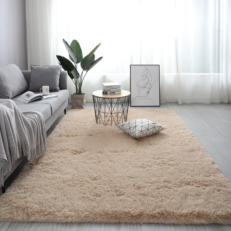 White Fluffy Carpet Plush Carpets Living Room Decoration Thicken Bedroom Bedside Mats Non-Slip Children'S Room Soft Large Rugs
