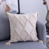 Bohemia Tassels Cushion Cover 45x45cm/30x50cm Beige Pillow Cover Handmade Square boho living Room Bed Room Home Decoration