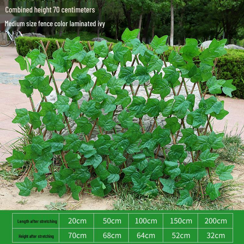 Retractable Wooden Picket Fence for Outdoor Greenery and Balcony Decoration