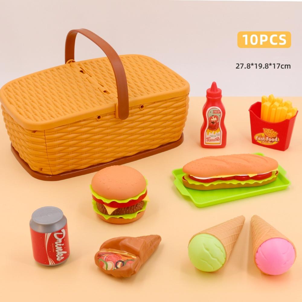 

Детские игрушки для рыбалки, летние игрушки для родителей и детей Hamburger basket