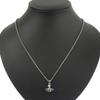 Vivienne Westwood New Petite Orb 3D Transparent Saturn Pendant Necklace Men necklace Silver 630203A1-02P296-CN