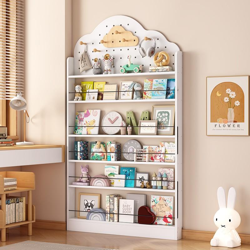 Super Slim Behind Door Bookshelf Wall-Mounted Multi-Layer Storage Cabinet Wooden Board for Toys Gap Organizer