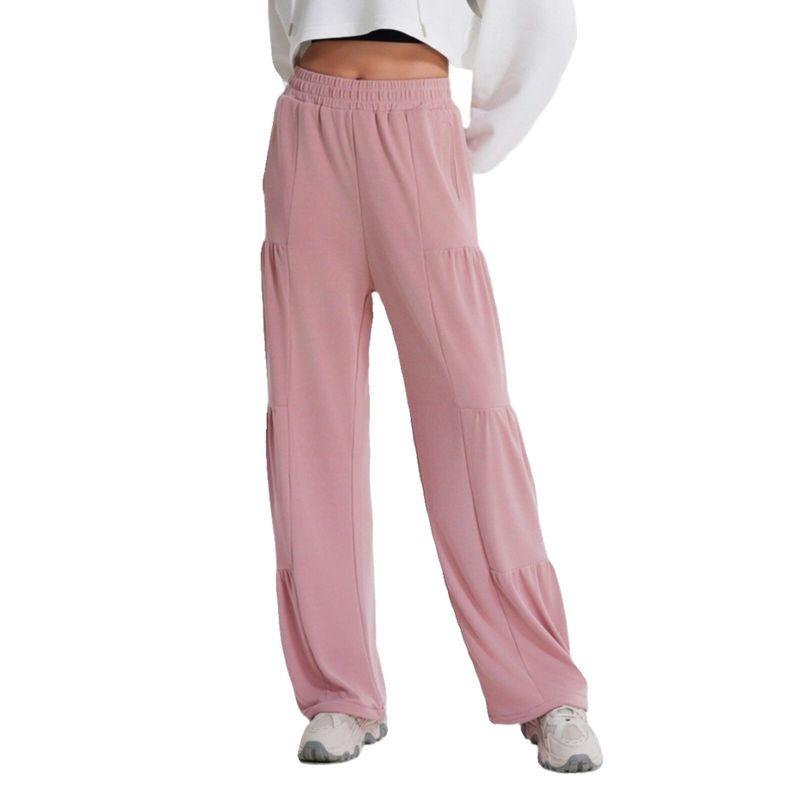 Winter New Straight Sports Pants Women's Loose Pleated Fashion New American Fitness Pants Harem Sweatpants K-style