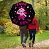 1pc Cute Devil Automatic Folding Umbrella, Heavy Duty 8 Rib Iron Frame,  Suitable for Travel, Daily Use, Birthday, Decor Gift  42