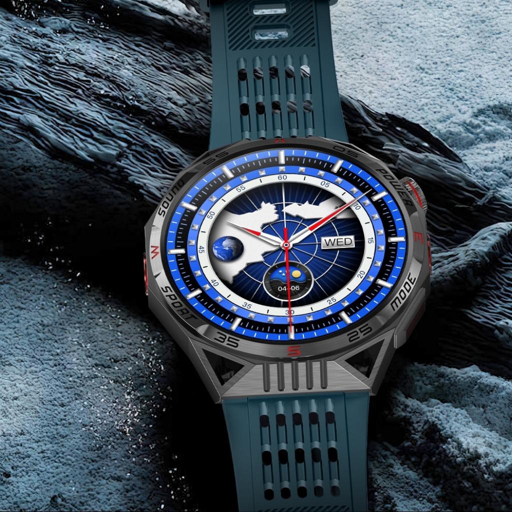 Rainbuvvy HT28 Bluetooth Smart Bracelet 1.85inch 360*360 IPS Display IP68 Waterproof Android Flashlight Compass Full Screen Touch Smart Watch