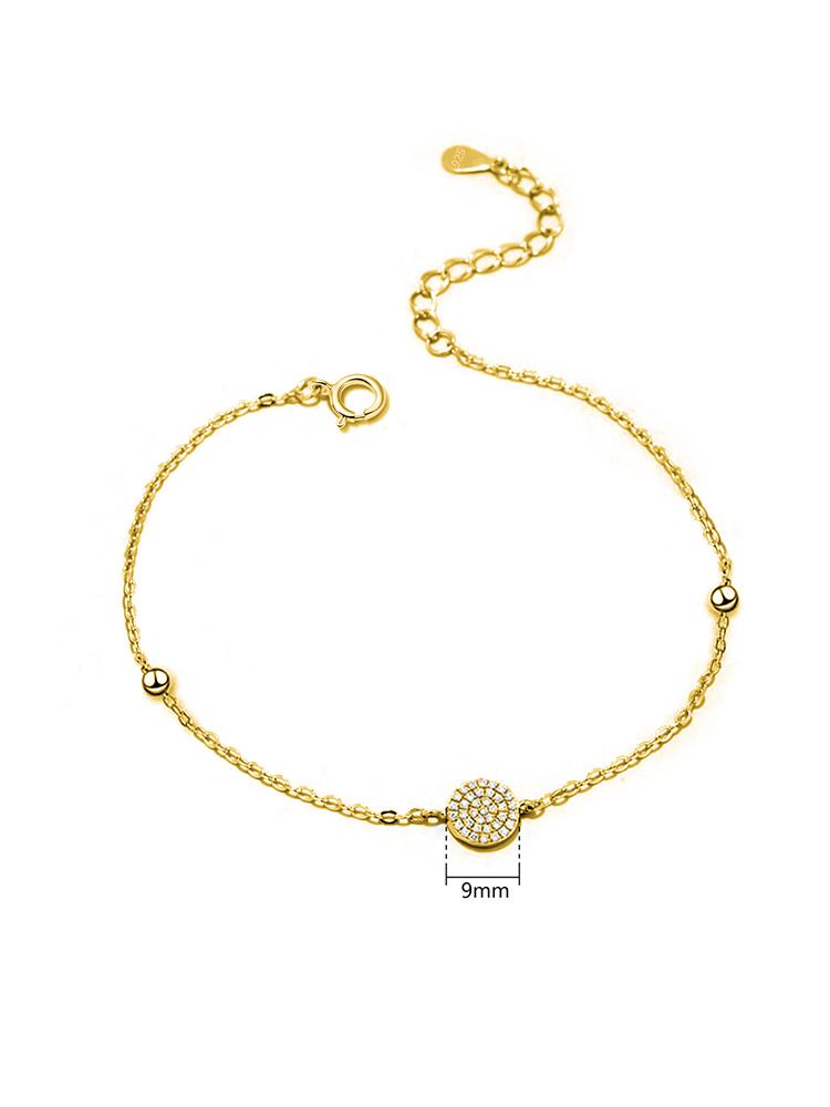 925 Sterling Silver Simplicity Fashion Round Beads Zircon Bracelet For Women Anniversary Party High Quality Fine Jewelry
