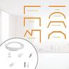 62KD Flexible Curtain Track 5 Meter White Ceiling/Wall Mount Rails Kits for Drapery