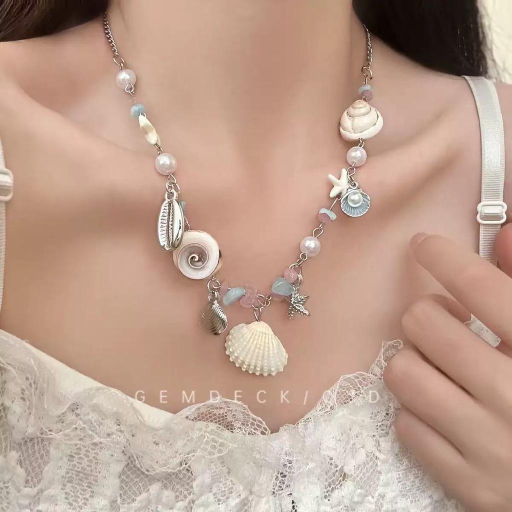 Necklace Female Love Pearl Niche Light Luxury Design Advanced Sense Student Love Clavicle Chain Gentle