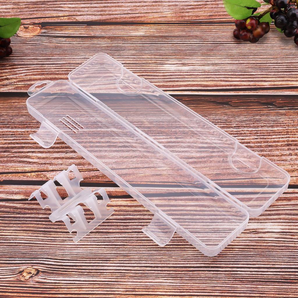 Transparent Flip PP Tableware Storage Box Portable Tableware Case for Cutlery Kit with Built In Buckle
