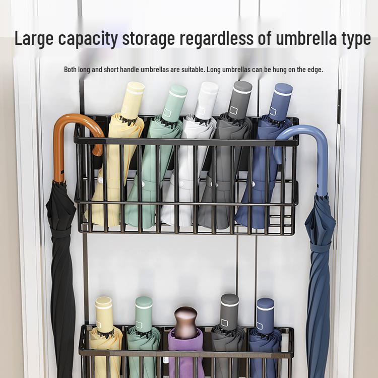 Magnetic Wall-Mounted Umbrella Storage Rack & Organizer