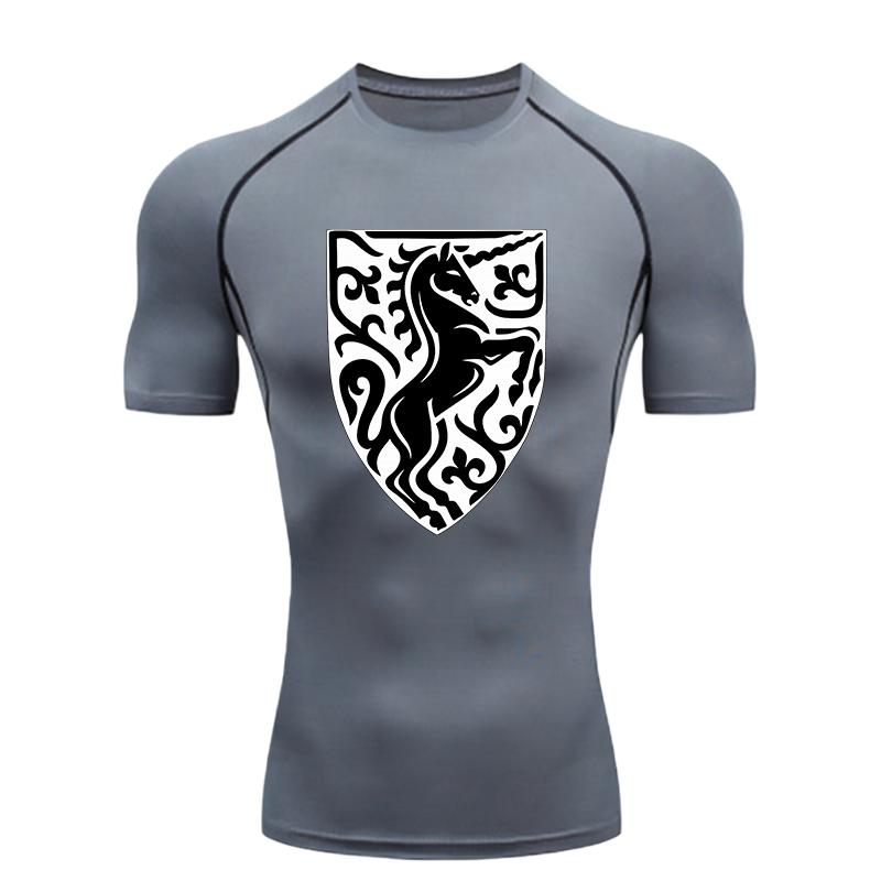 Camiseta Deportiva para Hombre con Estampado de Calaveras Entrenamiento Fitness Compresión Camiseta de Entrenamiento Camisetas Atléticas Camisetas de Gimnasio Running