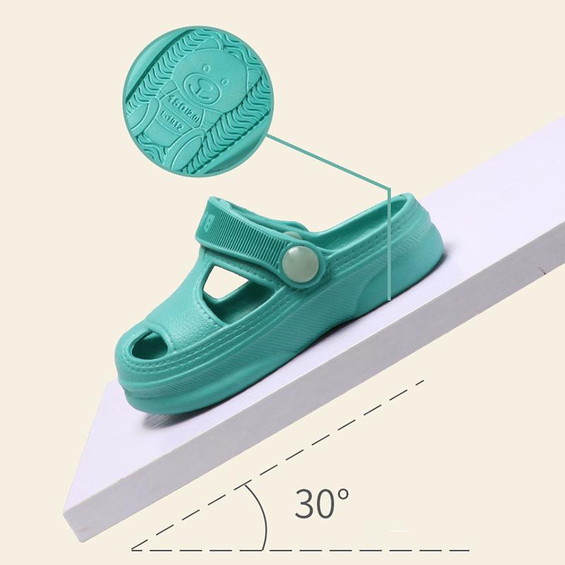 Barnesandaler Ensfarget hule sandaler Tøfler Soft Sole Barnesko