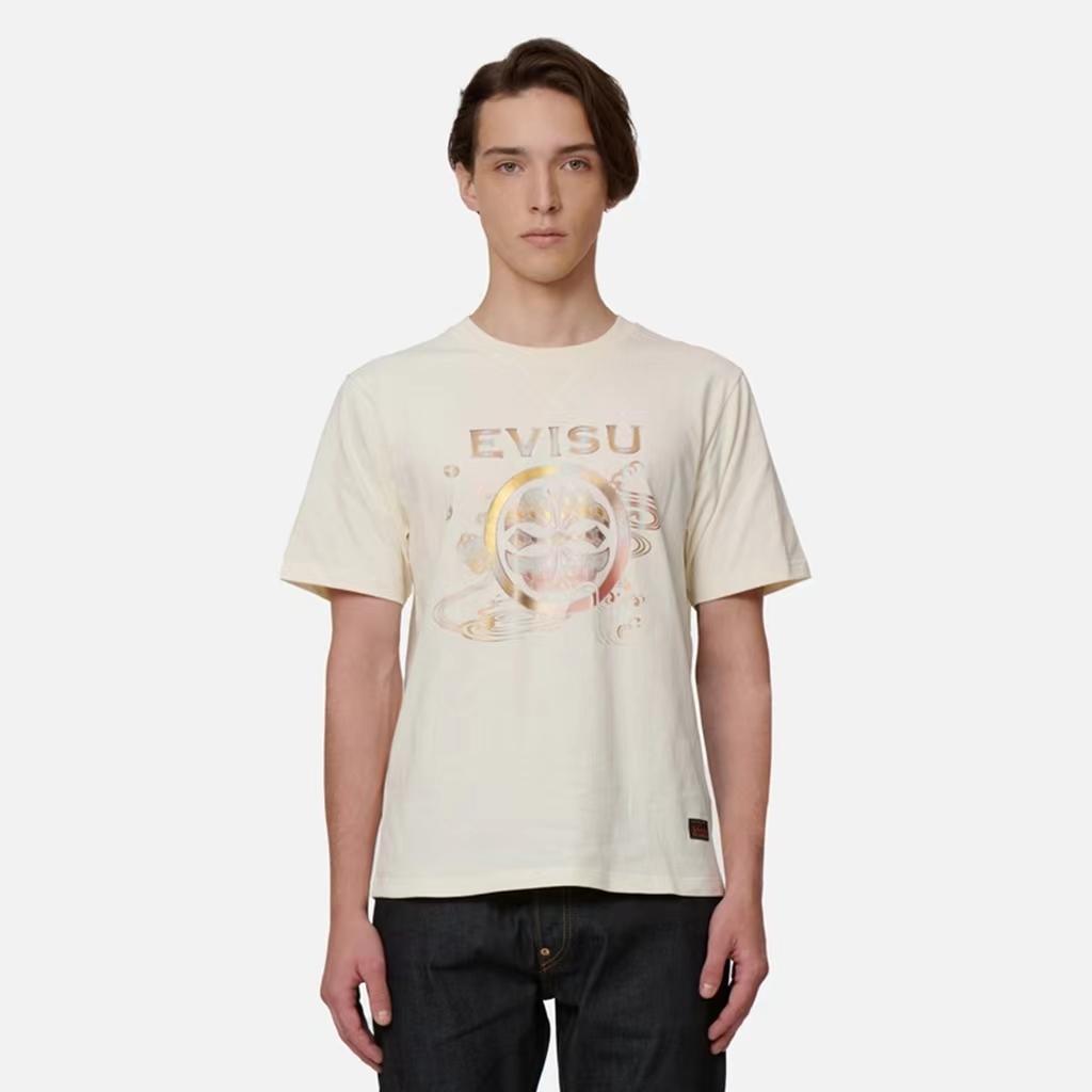 EVISU T-Shirts Men's Crew Neck Moderate Straight Fit 2EAHTM2TS523XXCT
