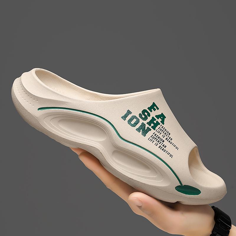 Fashion 2025 New Men's Slippers Outdoor Summer Trend Beachwear Sensation Youth Sports Dual-use Sandals Comfortable Rubber Sole