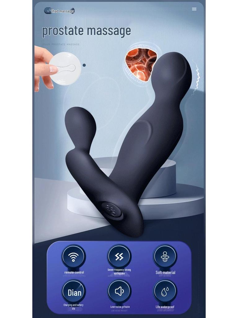 PROMISE MAN Silicone Vibrating Prostate Massager for Men - Adult Anal Plug