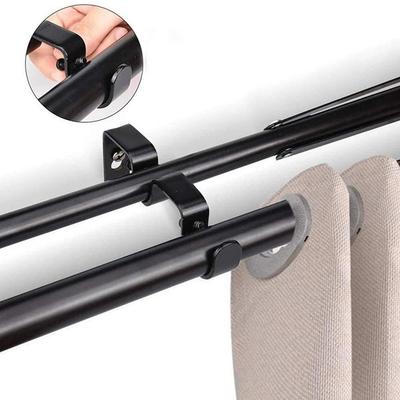 Single Hang Curtain Rod Bracket Heavy Duty Double Hang Curtain Rod Holders Tap Right Into Window Frame Curtain Rod Bracket