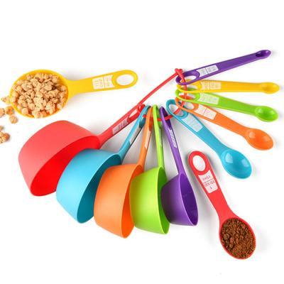 1 Set Cucchiaio Misuratore Grado Alimentare Colore Brillante Bordo Liscio Scala
