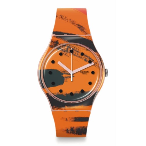 

Swatch BARNS-GRAHAM S ORANGE AND RED ON PINK SUOZ362 watch, pink