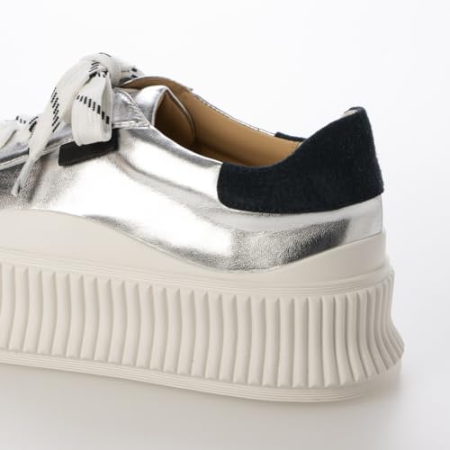 Carino CAMY41104 Women's Sneakers, Silver, Size 22.5 Cm