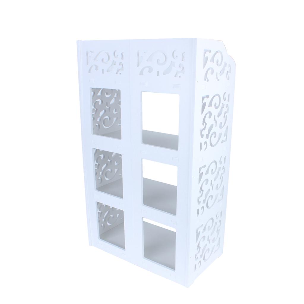 4 Tiers Shoe Rack 4 Tiers White Hollow Out Shoe Rack Stand Storage Organiser Shelf Household Supplies Shoe Rack Organiser Shelf
