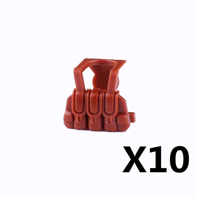 MOC Militärfigur Zubehör Bausteine Alpha SWAT Helm Weste Rucksack Knieschoner Nachtsichtgeräte Steine Spielzeug K017
