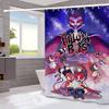 H-Helluva Boss  Funny and Creative Beach Shower Curtain Waterproof Polyester Bath Curtains for Bathroom Decorate with Hooks