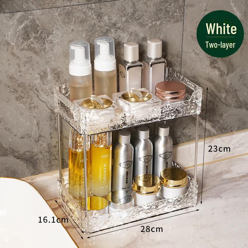 Multi-layer Water Ripple Bathroom Storage Rack for Cosmetics