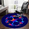 1pc Champions League Football Icon Round Carpet, Made of Polyester,Perfect for Decorating Office Chairs, Living Rooms,fplt121