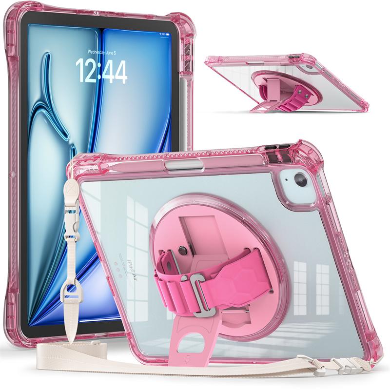 For iPad Air 11 4th 5th 10th 10.9 10.2 9th A16 11th Generation Case Hand Strap Tablet Cover for iPad Pro 11 12.9 13 inch Funda