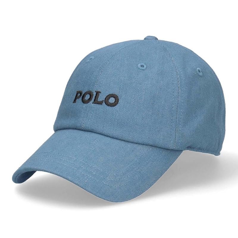 

[Polo BCS] POLO logo denim cap hat size adjustable (blue)