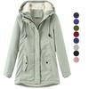 Dámské kabáty Parkas BRIGH DEER Zip s kapucí a sevřeným pasem Velká velikost Teplý kabát Zimní svrchní oblečení