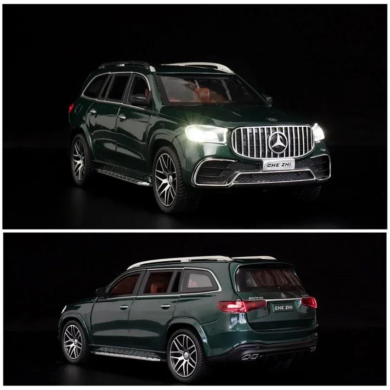 1:24 GLS63 AMG SUV Legierung Druckguss Metall Modell Computer Schreibtisch Ornamente Sound & Licht Spielzeug Kinder Geburtstag Spielzeug Geschenk